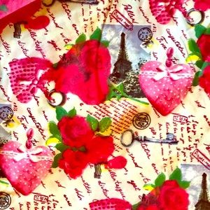 4PC Paris Newspaper Print Queen Sheet Set